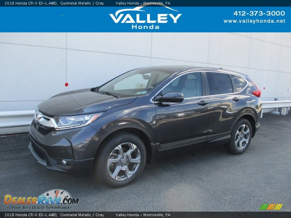 2018 Honda CR-V EX-L AWD Gunmetal Metallic / Gray Photo #1