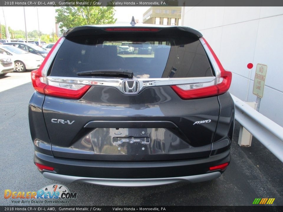 2018 Honda CR-V EX-L AWD Gunmetal Metallic / Gray Photo #4