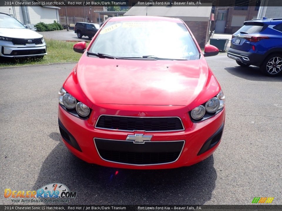 2014 Chevrolet Sonic LS Hatchback Red Hot / Jet Black/Dark Titanium Photo #4