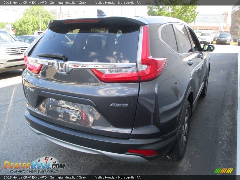 2018 Honda CR-V EX-L AWD Gunmetal Metallic / Gray Photo #5