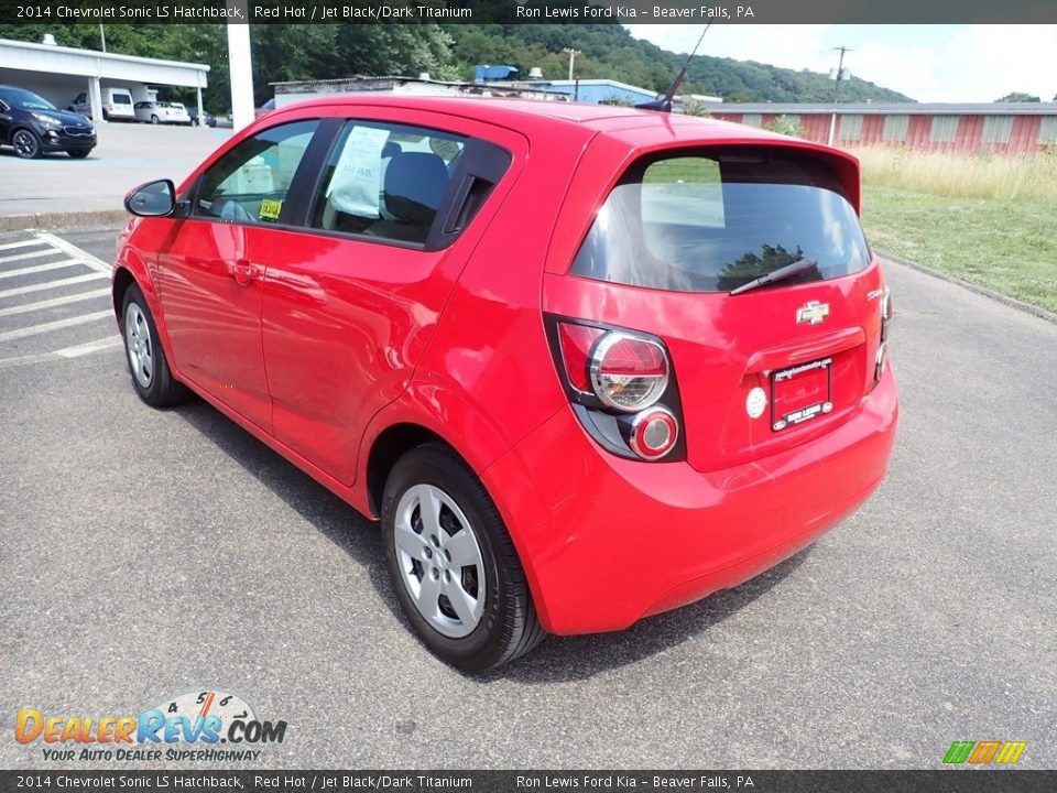 2014 Chevrolet Sonic LS Hatchback Red Hot / Jet Black/Dark Titanium Photo #7