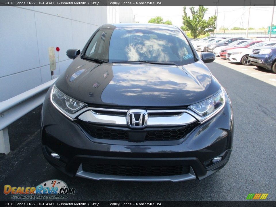 2018 Honda CR-V EX-L AWD Gunmetal Metallic / Gray Photo #8