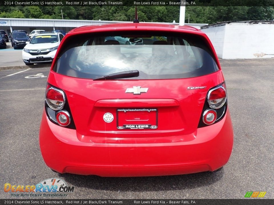 2014 Chevrolet Sonic LS Hatchback Red Hot / Jet Black/Dark Titanium Photo #8