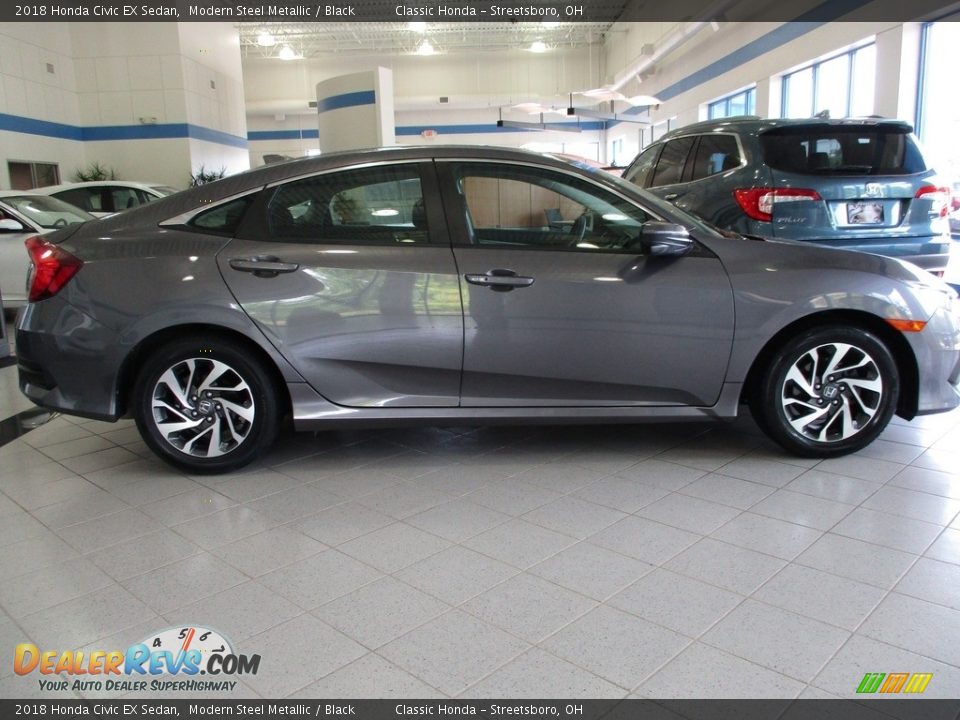 2018 Honda Civic EX Sedan Modern Steel Metallic / Black Photo #4