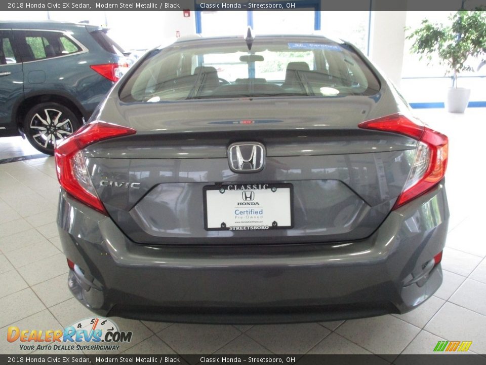 2018 Honda Civic EX Sedan Modern Steel Metallic / Black Photo #6