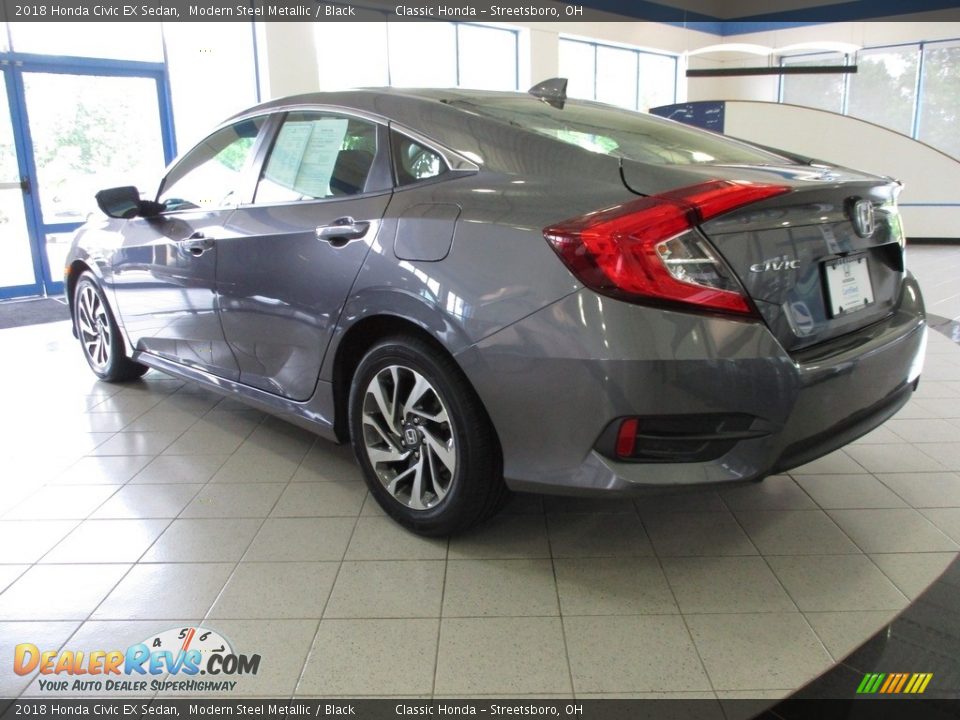 2018 Honda Civic EX Sedan Modern Steel Metallic / Black Photo #7