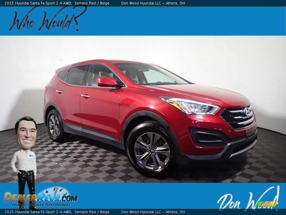 2015 Hyundai Santa Fe Sport 2.4 AWD Serrano Red / Beige Photo #1