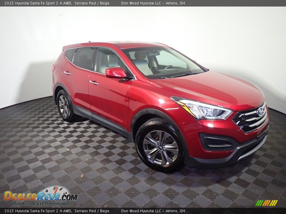 2015 Hyundai Santa Fe Sport 2.4 AWD Serrano Red / Beige Photo #3