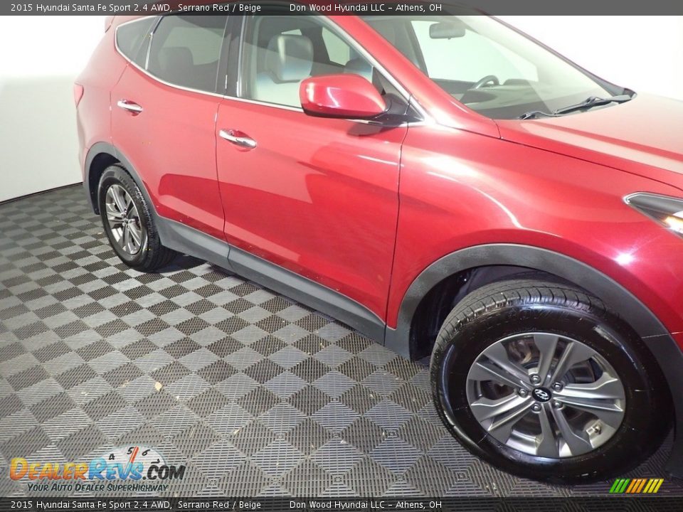 2015 Hyundai Santa Fe Sport 2.4 AWD Serrano Red / Beige Photo #4