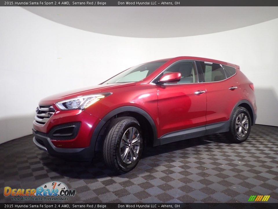 2015 Hyundai Santa Fe Sport 2.4 AWD Serrano Red / Beige Photo #8