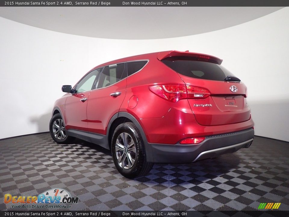 2015 Hyundai Santa Fe Sport 2.4 AWD Serrano Red / Beige Photo #11