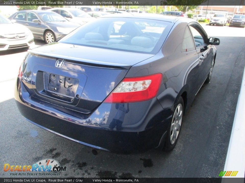 2011 Honda Civic LX Coupe Royal Blue Pearl / Gray Photo #5