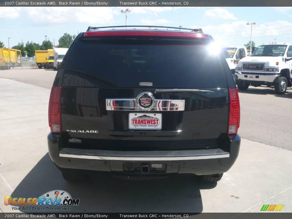 2007 Cadillac Escalade AWD Black Raven / Ebony/Ebony Photo #5