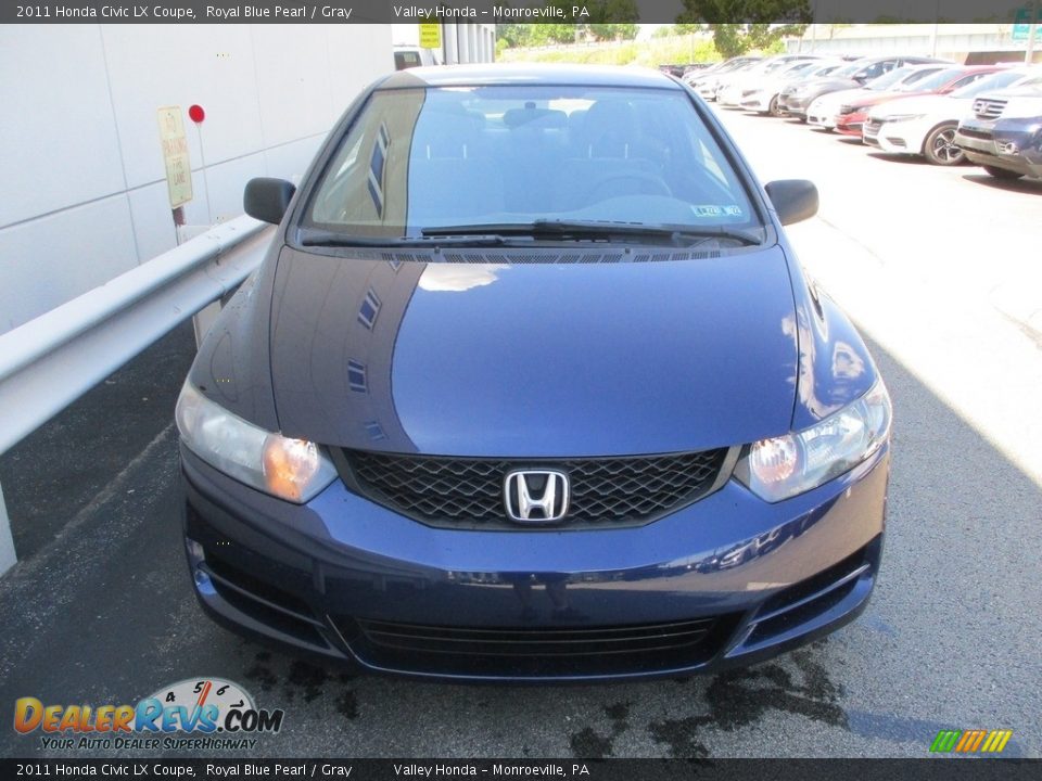 2011 Honda Civic LX Coupe Royal Blue Pearl / Gray Photo #8
