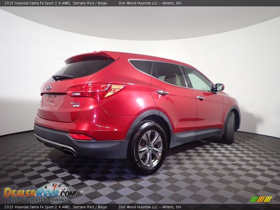 2015 Hyundai Santa Fe Sport 2.4 AWD Serrano Red / Beige Photo #16