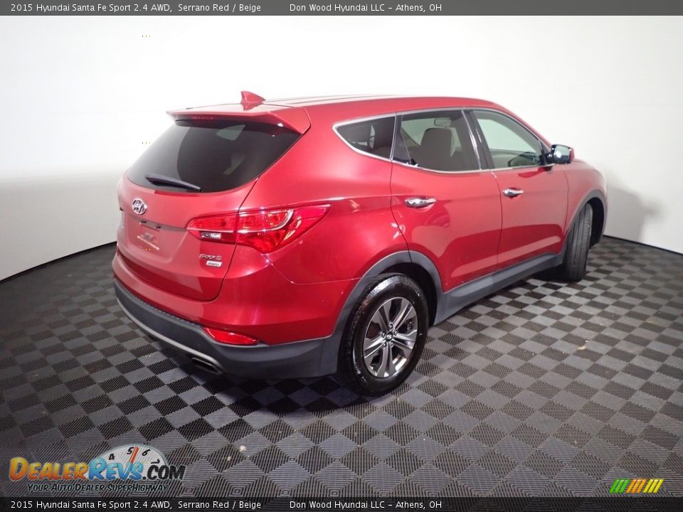 2015 Hyundai Santa Fe Sport 2.4 AWD Serrano Red / Beige Photo #17