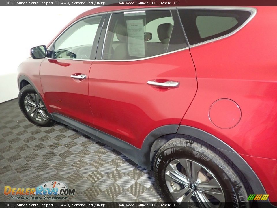 2015 Hyundai Santa Fe Sport 2.4 AWD Serrano Red / Beige Photo #18