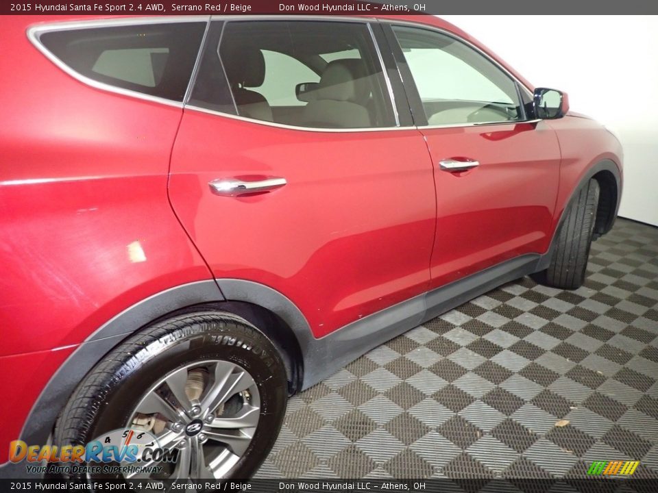 2015 Hyundai Santa Fe Sport 2.4 AWD Serrano Red / Beige Photo #19