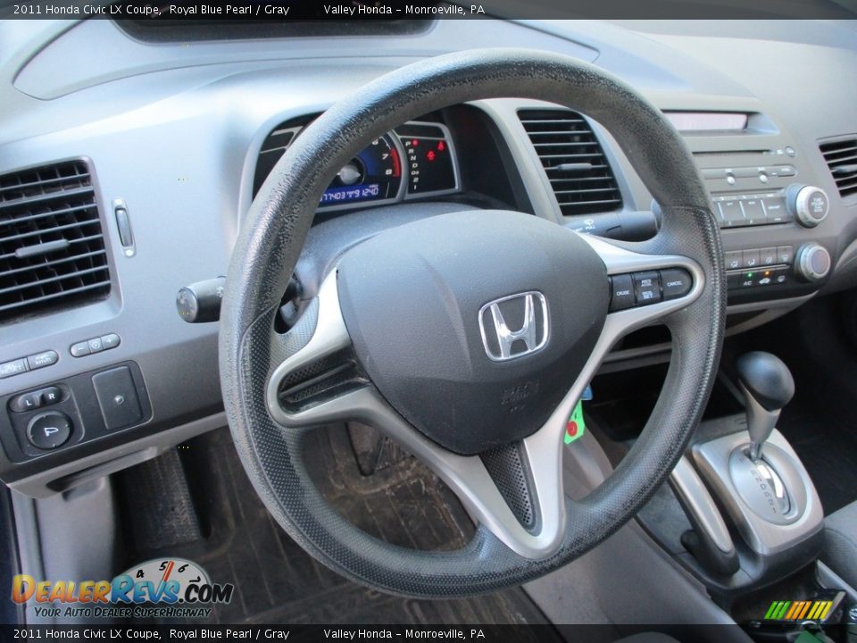 2011 Honda Civic LX Coupe Royal Blue Pearl / Gray Photo #13