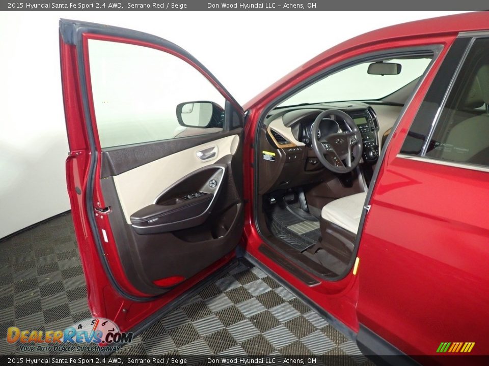 2015 Hyundai Santa Fe Sport 2.4 AWD Serrano Red / Beige Photo #20
