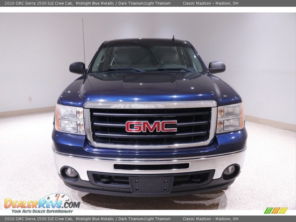 2010 GMC Sierra 1500 SLE Crew Cab Midnight Blue Metallic / Dark Titanium/Light Titanium Photo #2