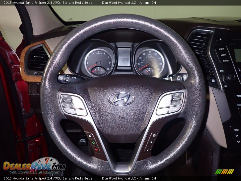 2015 Hyundai Santa Fe Sport 2.4 AWD Serrano Red / Beige Photo #26