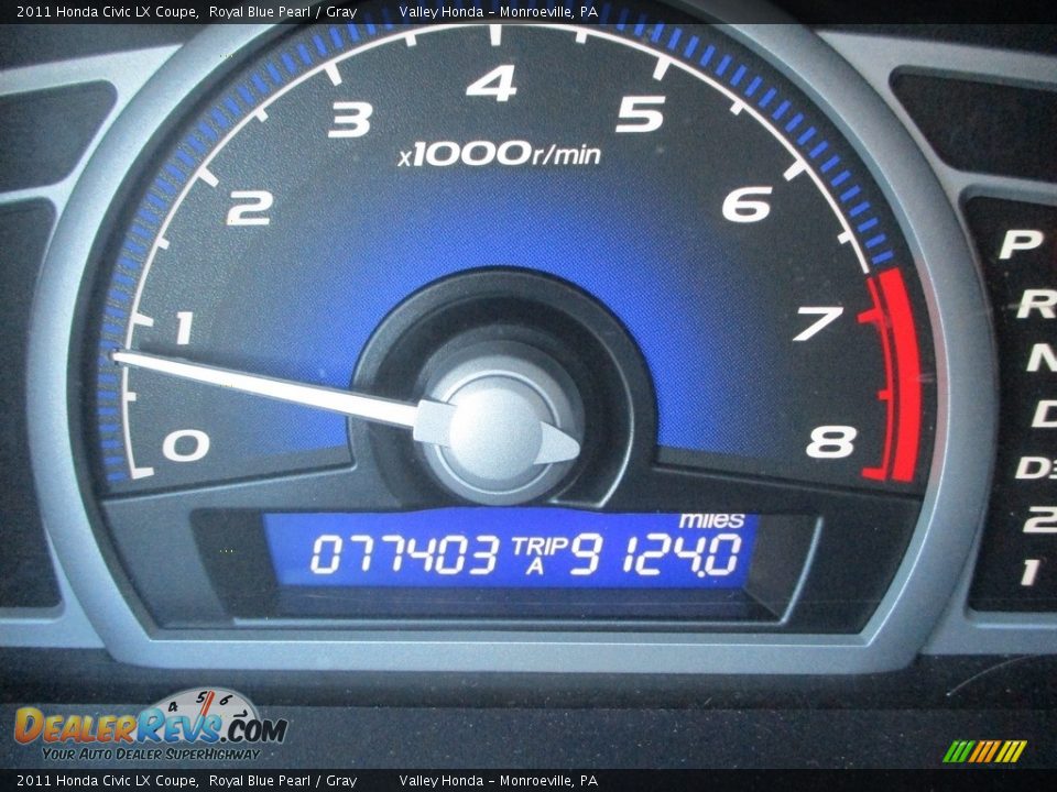 2011 Honda Civic LX Coupe Royal Blue Pearl / Gray Photo #20
