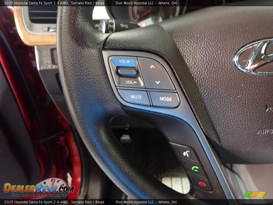 2015 Hyundai Santa Fe Sport 2.4 AWD Serrano Red / Beige Photo #28