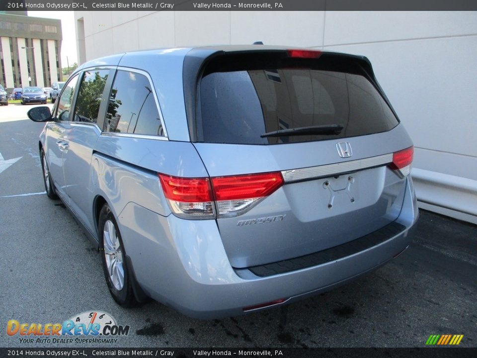 2014 Honda Odyssey EX-L Celestial Blue Metallic / Gray Photo #3