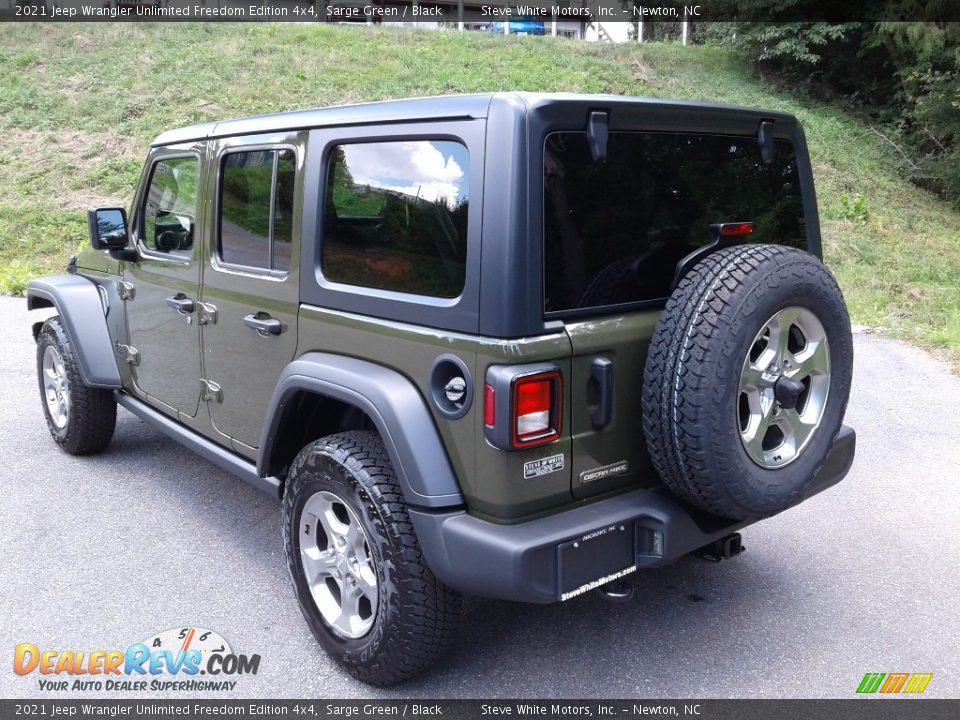 2021 Jeep Wrangler Unlimited Freedom Edition 4x4 Sarge Green / Black Photo #10