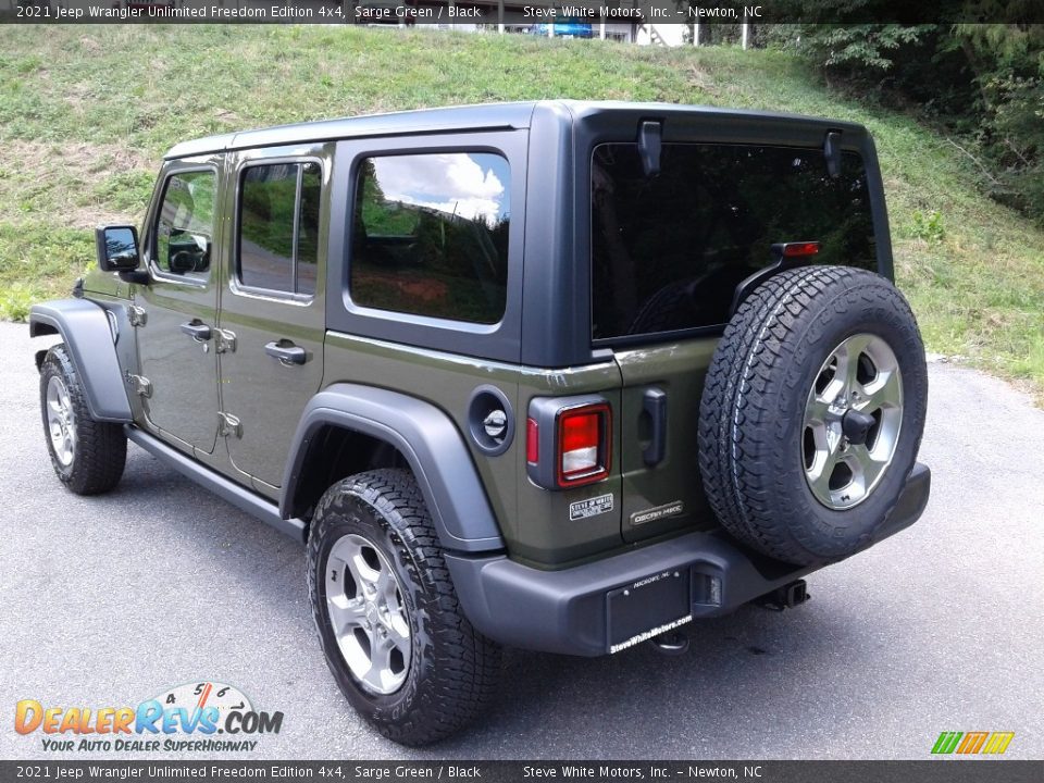 2021 Jeep Wrangler Unlimited Freedom Edition 4x4 Sarge Green / Black Photo #10