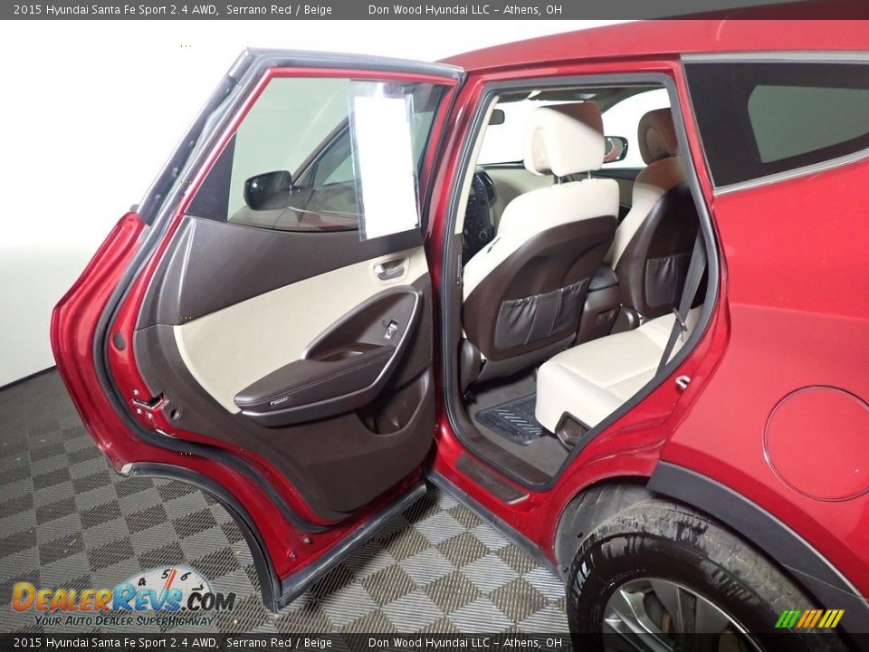 2015 Hyundai Santa Fe Sport 2.4 AWD Serrano Red / Beige Photo #33