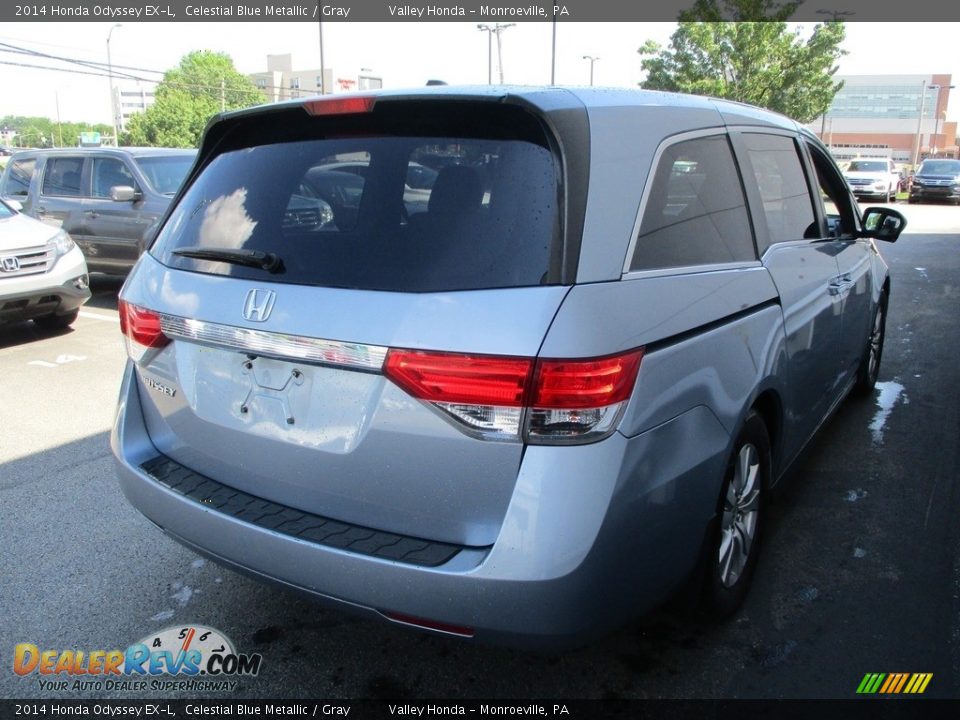 2014 Honda Odyssey EX-L Celestial Blue Metallic / Gray Photo #5