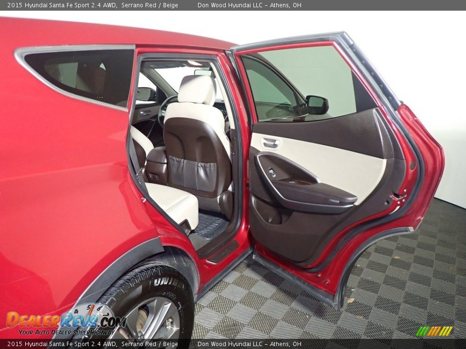 2015 Hyundai Santa Fe Sport 2.4 AWD Serrano Red / Beige Photo #35