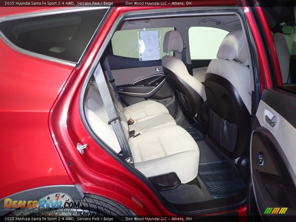 2015 Hyundai Santa Fe Sport 2.4 AWD Serrano Red / Beige Photo #36