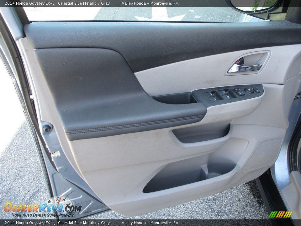 2014 Honda Odyssey EX-L Celestial Blue Metallic / Gray Photo #10