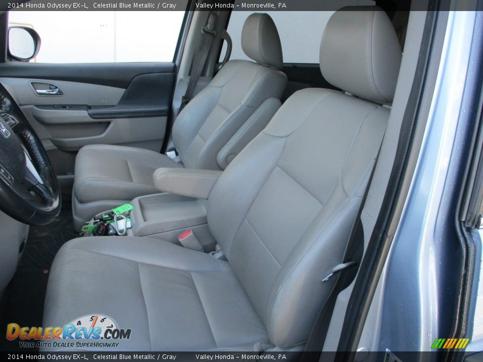 2014 Honda Odyssey EX-L Celestial Blue Metallic / Gray Photo #11