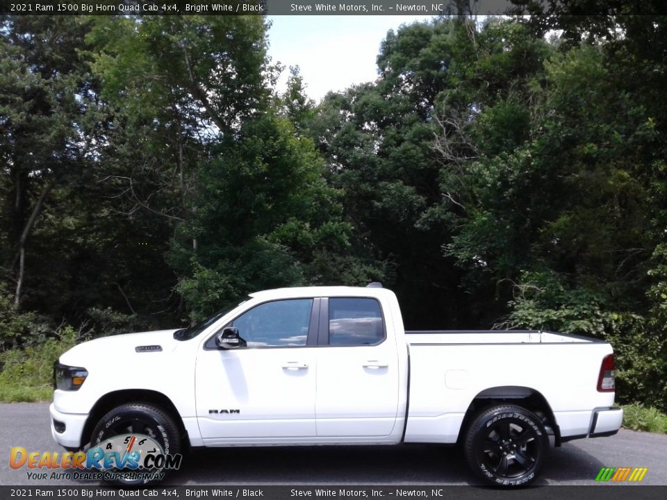 2021 Ram 1500 Big Horn Quad Cab 4x4 Bright White / Black Photo #1