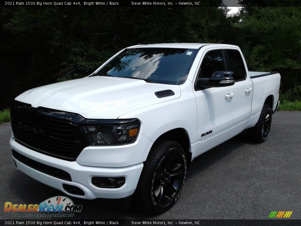 2021 Ram 1500 Big Horn Quad Cab 4x4 Bright White / Black Photo #2