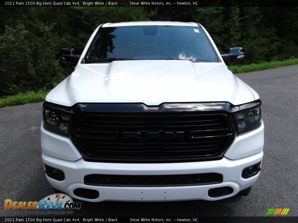 2021 Ram 1500 Big Horn Quad Cab 4x4 Bright White / Black Photo #3