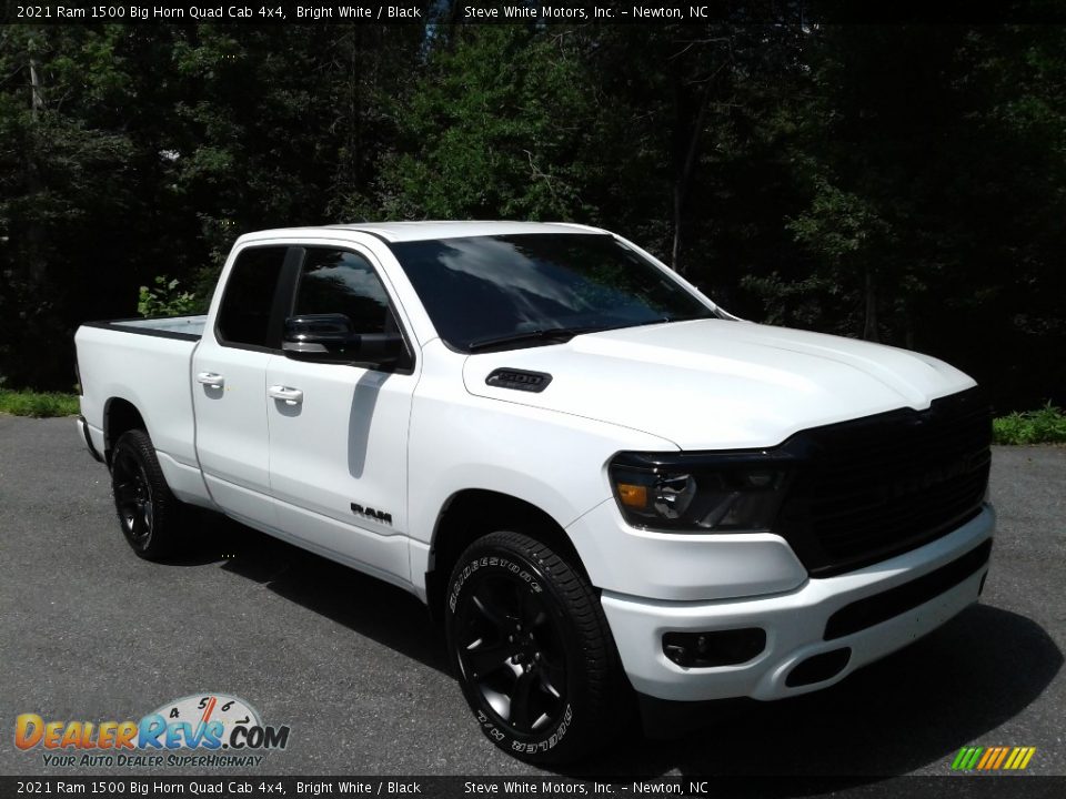 2021 Ram 1500 Big Horn Quad Cab 4x4 Bright White / Black Photo #4