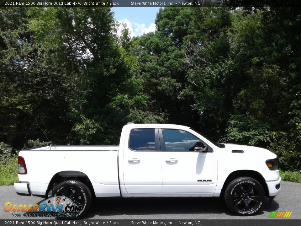 2021 Ram 1500 Big Horn Quad Cab 4x4 Bright White / Black Photo #5