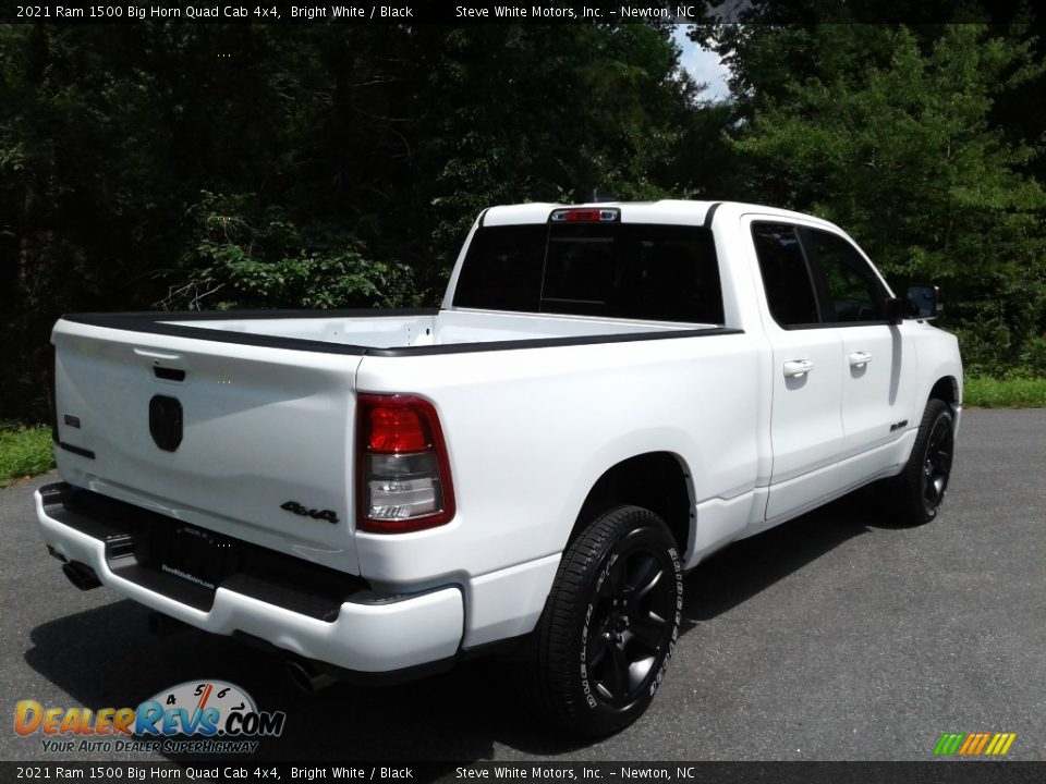 2021 Ram 1500 Big Horn Quad Cab 4x4 Bright White / Black Photo #6