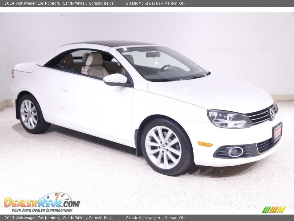 2014 Volkswagen Eos Komfort Candy White / Cornsilk Beige Photo #2