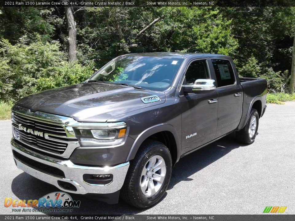 2021 Ram 1500 Laramie Crew Cab 4x4 Granite Crystal Metallic / Black Photo #2