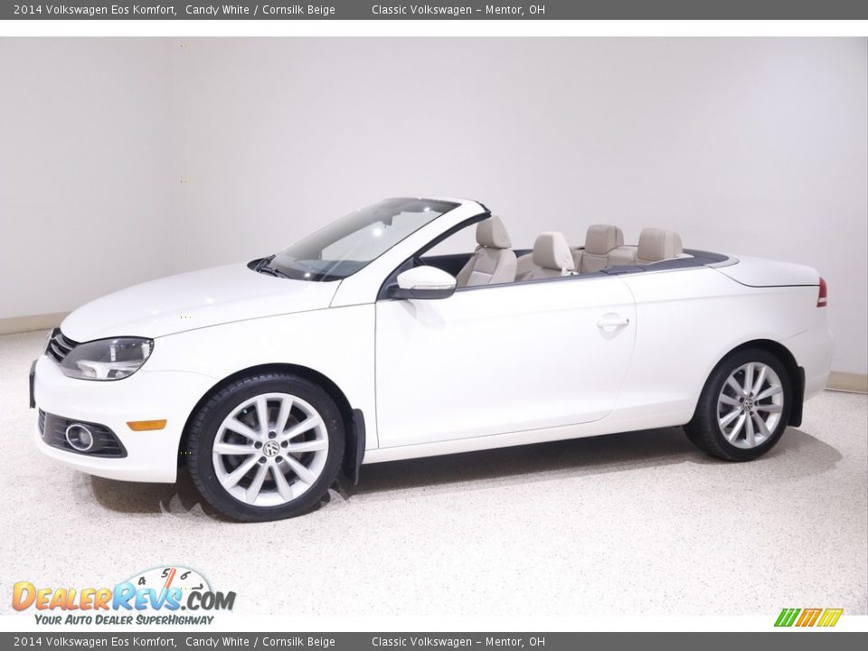 2014 Volkswagen Eos Komfort Candy White / Cornsilk Beige Photo #4