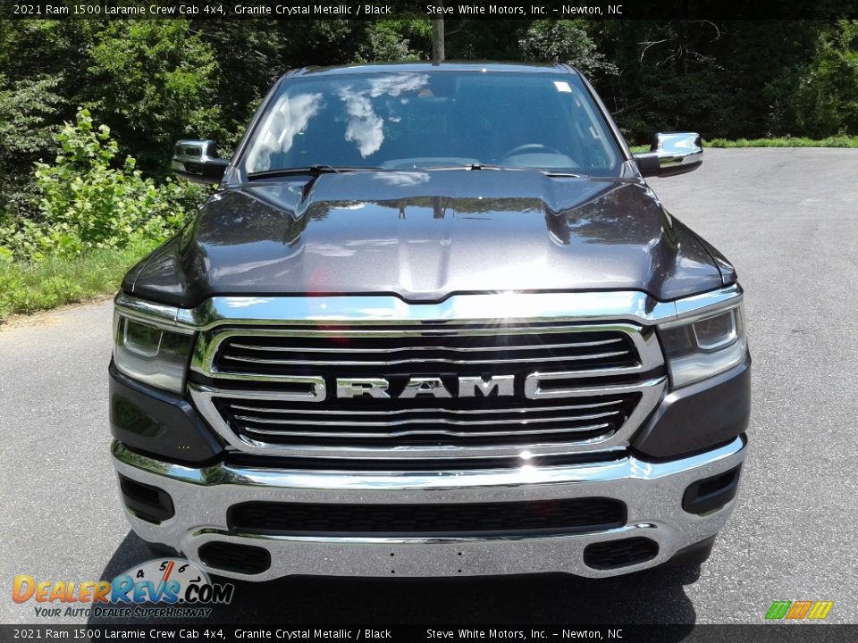 2021 Ram 1500 Laramie Crew Cab 4x4 Granite Crystal Metallic / Black Photo #3