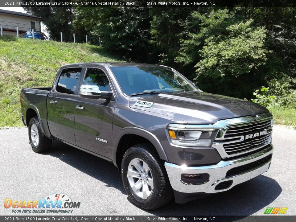 2021 Ram 1500 Laramie Crew Cab 4x4 Granite Crystal Metallic / Black Photo #4
