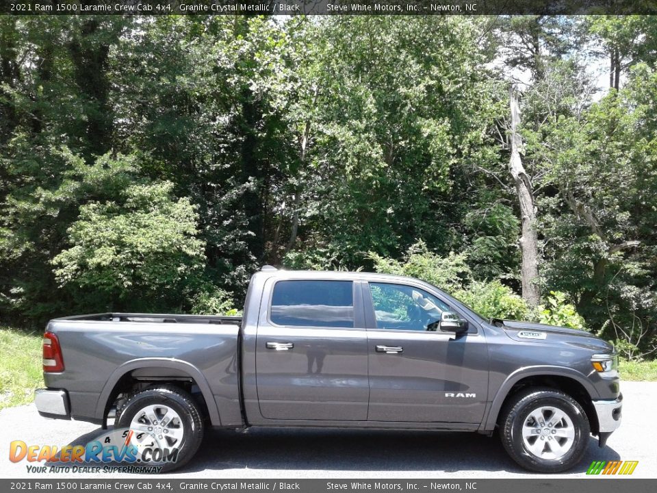 2021 Ram 1500 Laramie Crew Cab 4x4 Granite Crystal Metallic / Black Photo #5