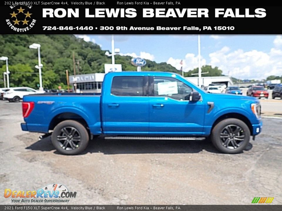 2021 Ford F150 XLT SuperCrew 4x4 Velocity Blue / Black Photo #1